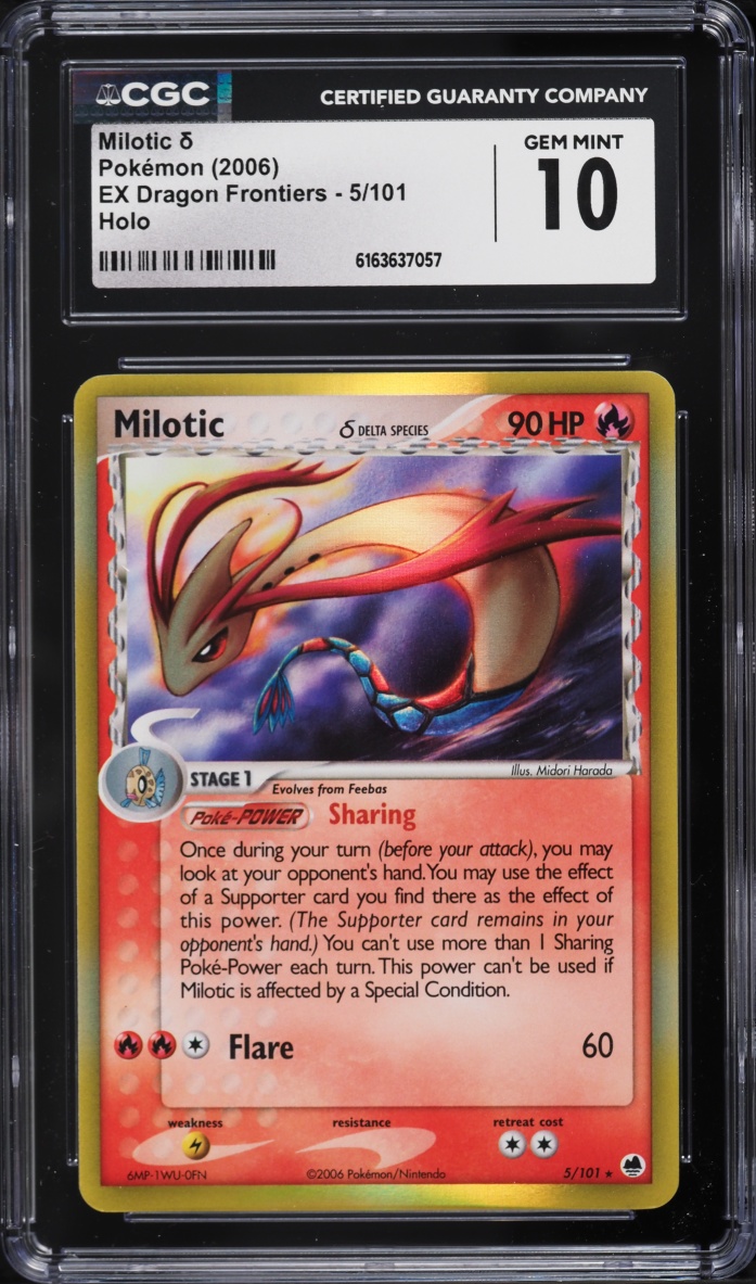 2006 Pokemon EX Dragon Frontiers Holo Milotic #5 CGC 10 GEM MINT