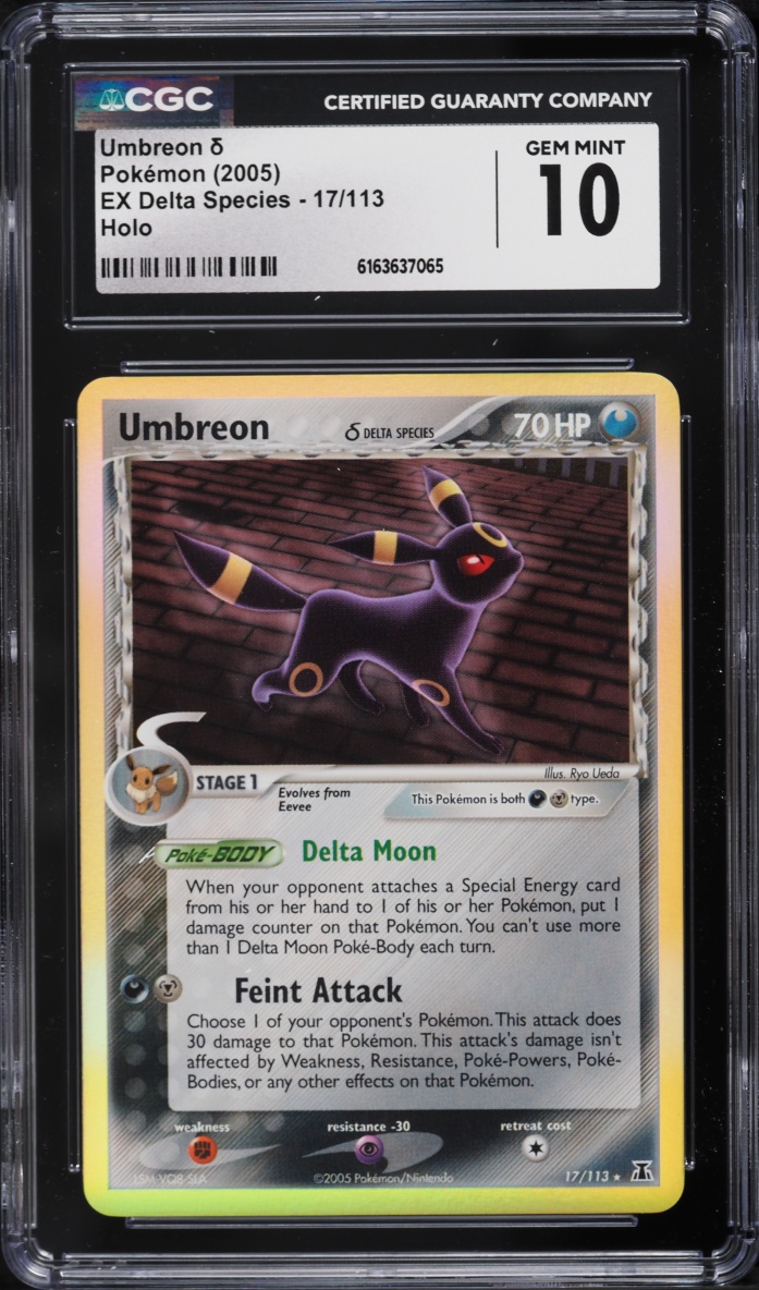 2005 Pokemon EX Delta Species Holo Umbreon #17 CGC 10 GEM MINT