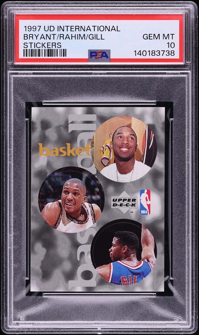 1997 Upper Deck International Stickers Kobe Bryant PSA 10 GEM MINT