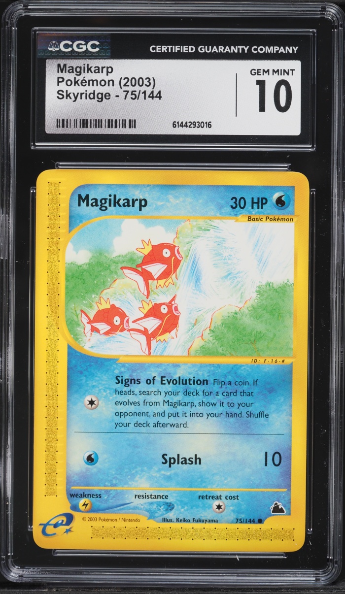 2003 Pokemon Skyridge Magikarp #75 CGC 10 GEM MINT
