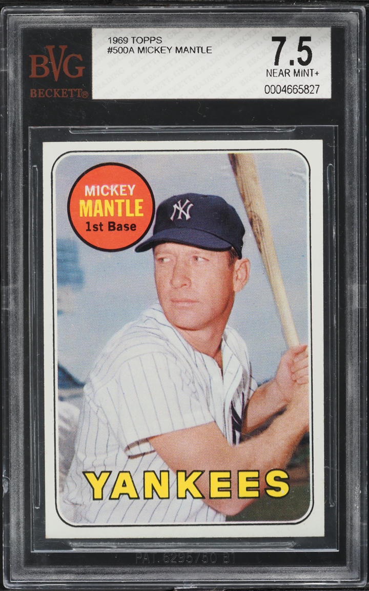 1969 Topps Mickey Mantle #500 BVG 7.5 NRMT+