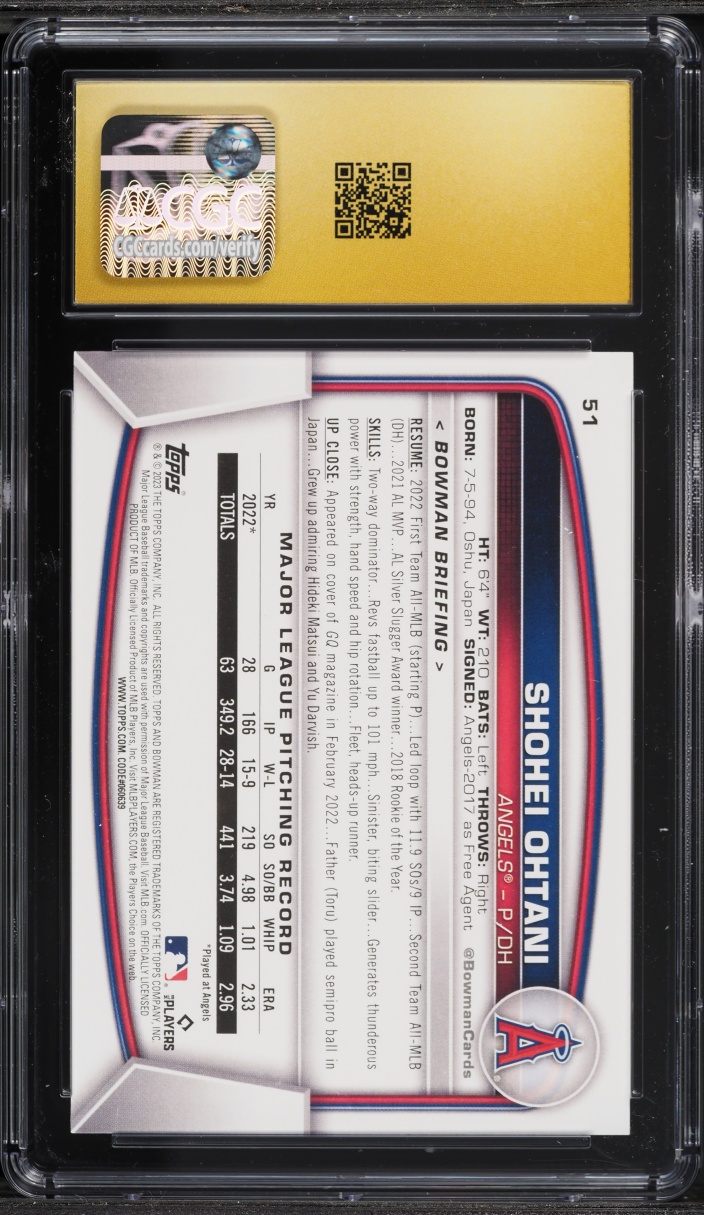 2023 Bowman Shohei Ohtani #51 CGC 10 PRISTINE