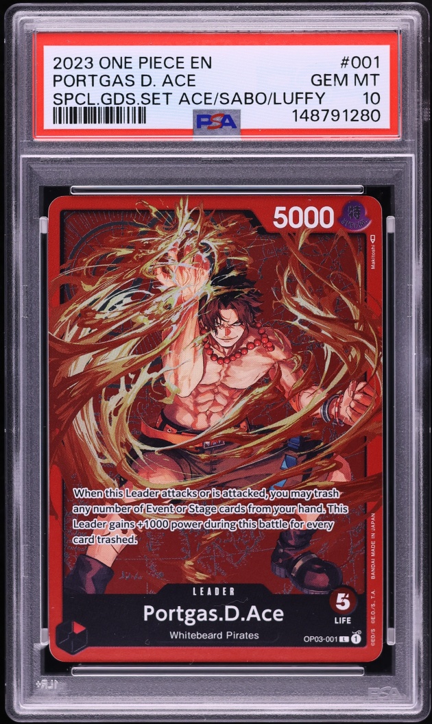 2023 One Piece Promo Special Goods Set Leader Portgas D. Ace #OP03-001 PSA 10 GEM MINT