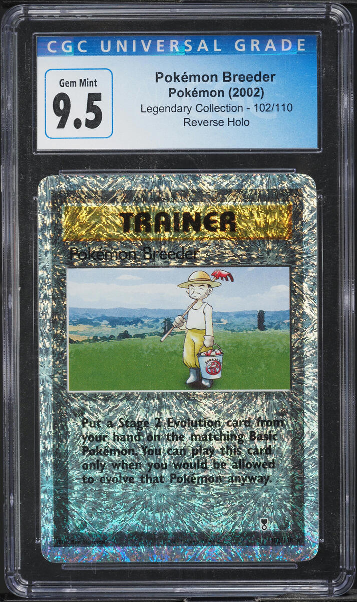 2002 Pokemon Legendary Collection Reverse Holo Pokemon Breeder #102 CGC 9.5 GEM
