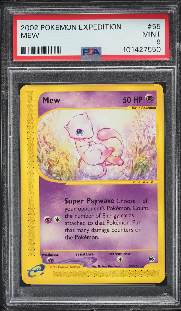 2002 Pokemon Expedition Mew #55 PSA 9 MINT