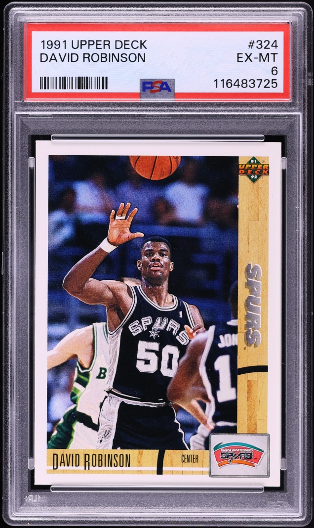1991 Upper Deck Basketball David Robinson #324 PSA 6 EXMT