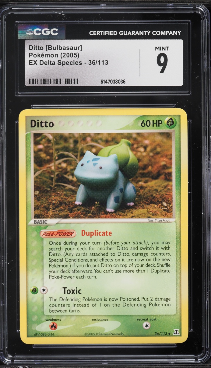 2005 Pokemon EX Delta Species Ditto Bulbasaur #36 CGC 9 MINT
