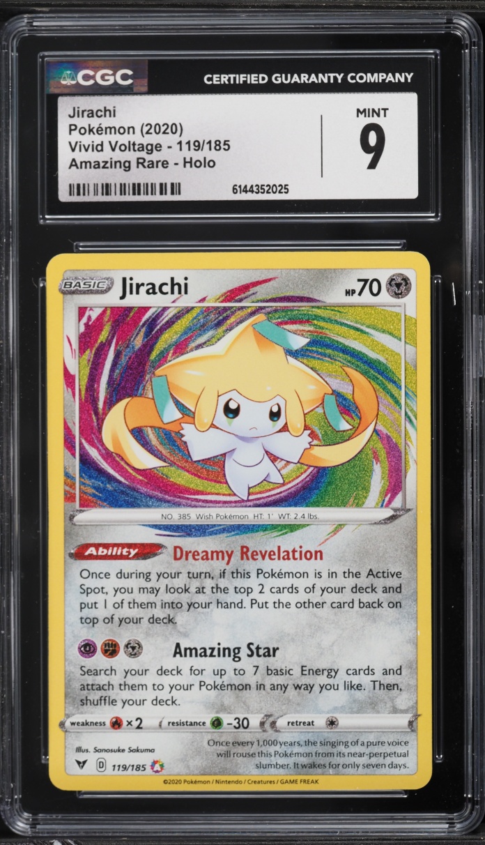 2020 Pokemon Sword & Shield Vivid Voltage Amazing Rare Jirachi #119 CGC 9 MINT