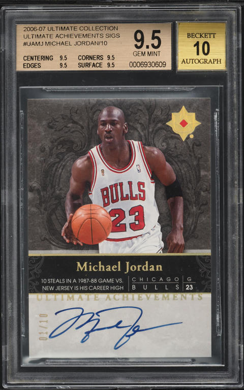 2000 Ultimate Collection Signatures Gold Michael Jordan AUTO