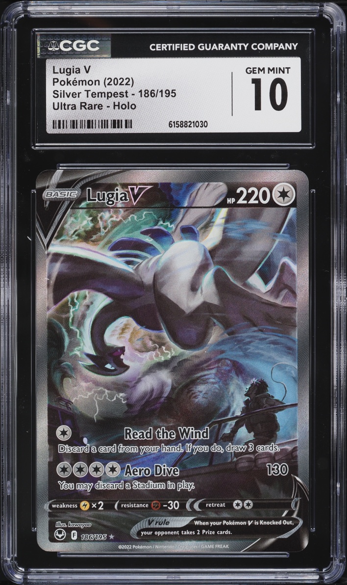 2022 Pokemon Sword & Shield Silver Tempest Alt Art Lugia V #186 CGC 10 GEM MINT