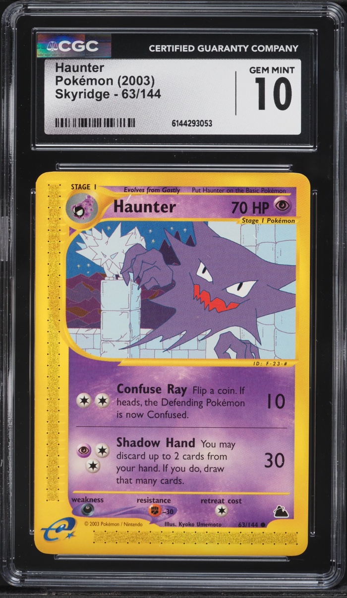 2003 Pokemon Skyridge Haunter #63 CGC 10 GEM MINT