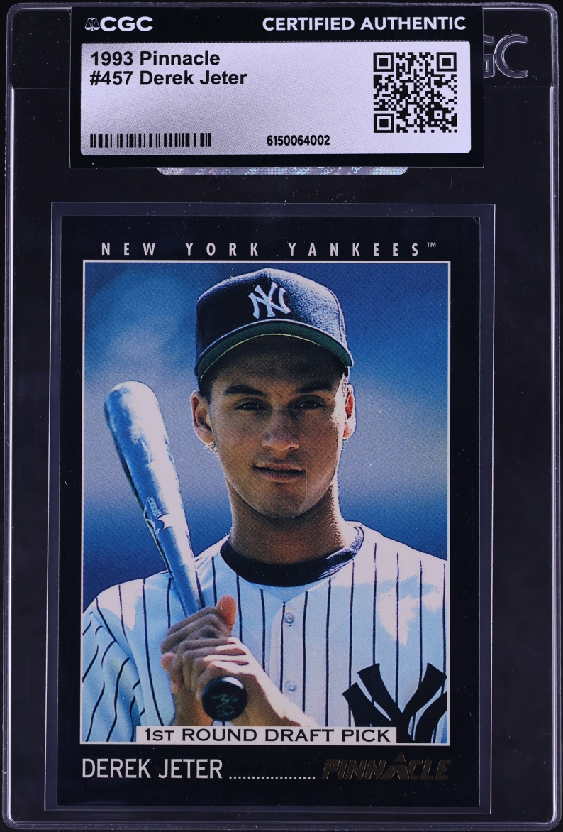 1993 Pinnacle Derek Jeter ROOKIE #457 CGC AUTH