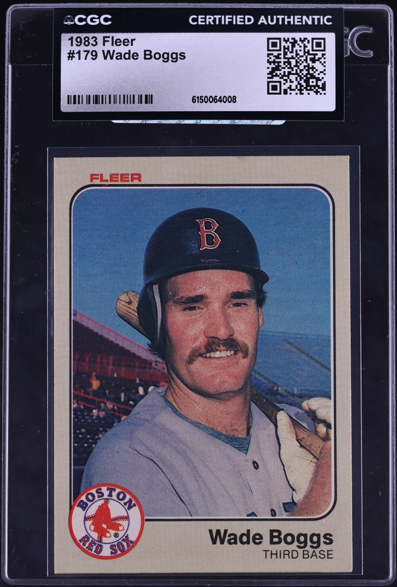 1983 Fleer Wade Boggs ROOKIE #179 CGC AUTH