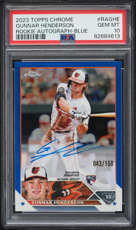 2020 Bowman Chrome Mega Box Blue Ref Gunnar Henderson ROOKIE AUTO