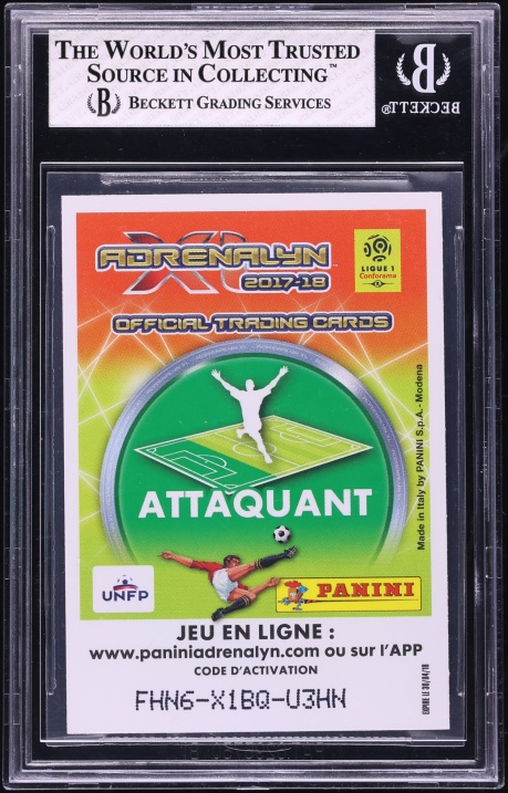 2017 Adrenalyn XL Kylian Mbappe ROOKIE #190 BGS 7.5 NRMT+ - Photo 2