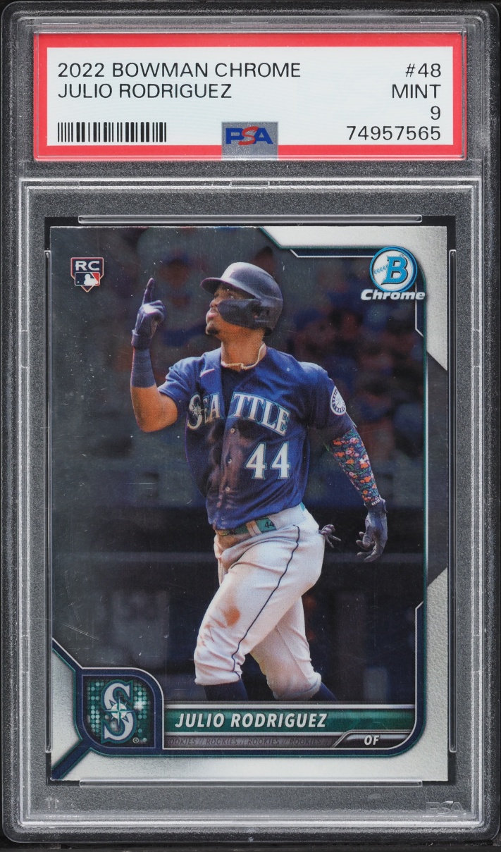 2022 Bowman Chrome Julio Rodriguez ROOKIE #48 PSA 9 MINT