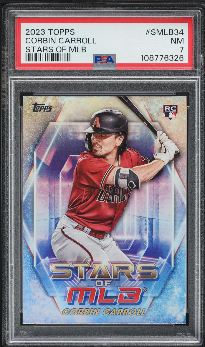 2023 Topps Stars Of MLB Series 2 Corbin Carroll ROOKIE #SMLB-34 PSA 7 NRMT