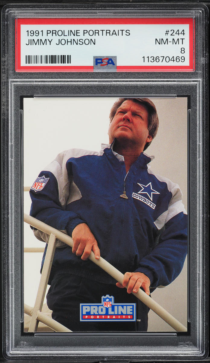 1991 Proline Portraits Jimmy Johnson #244 PSA 8 NM-MT