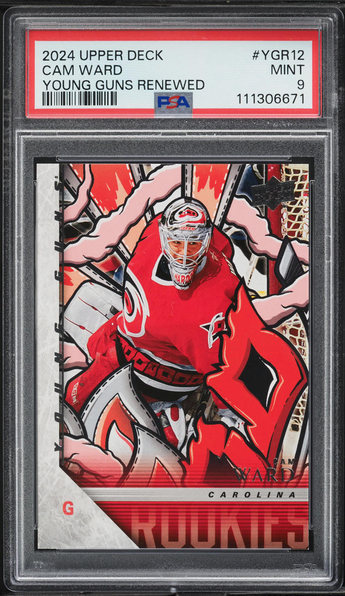 2024 Upper Deck Young Guns Renewed Cam Ward #YGR-12 PSA 9 MINT