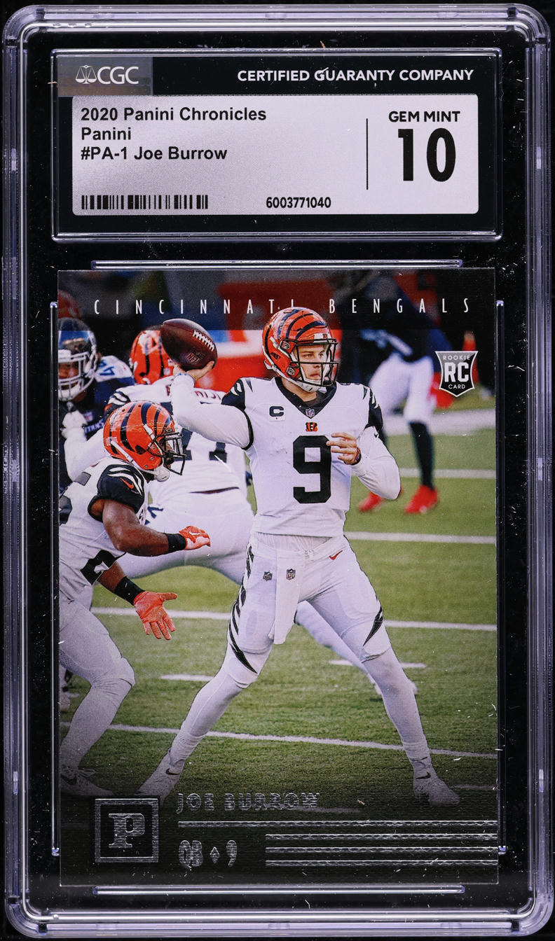 2020 Panini Chronicles Joe Burrow ROOKIE #PA-1 CGC 10 GEM MINT