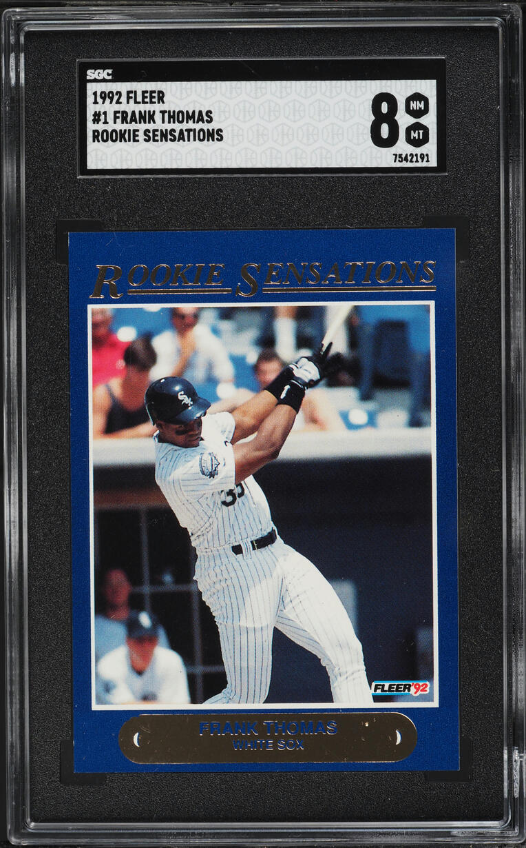 1992 Fleer Rookie Sensations Frank Thomas ROOKIE #1 SGC 8 NM-MT