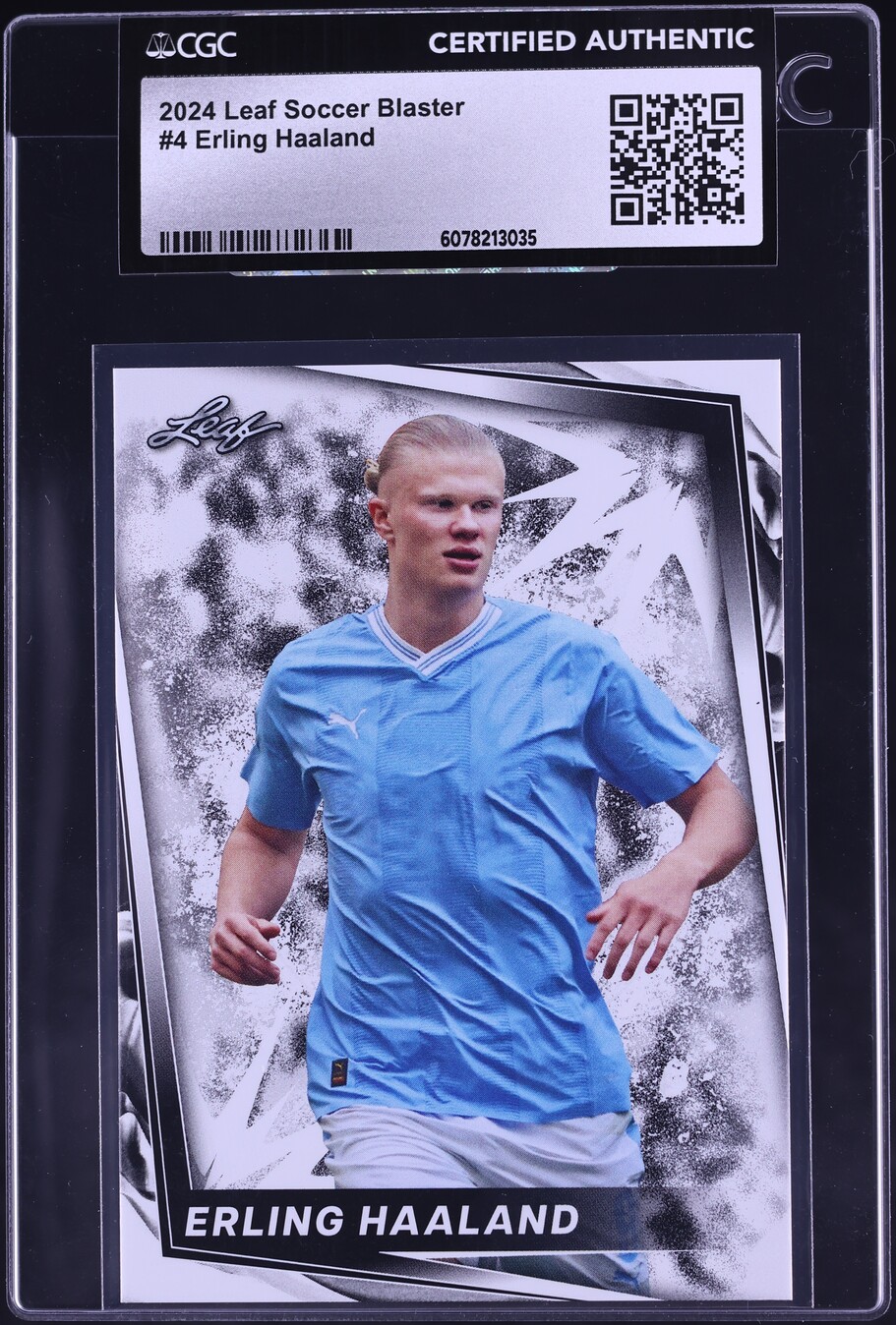 2024 Leaf Soccer Blaster Erling Haaland #4 CGC AUTH