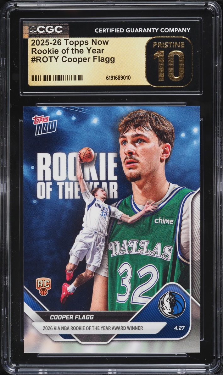 2025 Topps Now ROY Cooper Flagg ROOKIE #ROTY CGC 10 PRISTINE