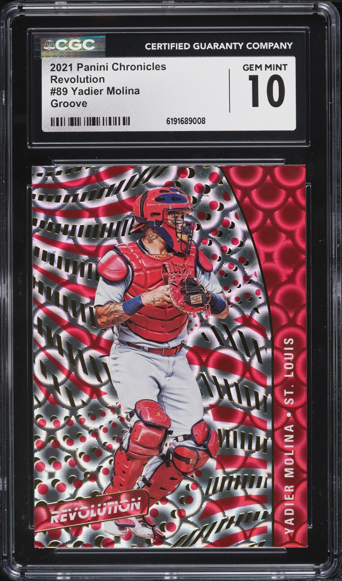 2021 Panini Chronicles Revolution Groove Yadier Molina #89 CGC 10 GEM MINT