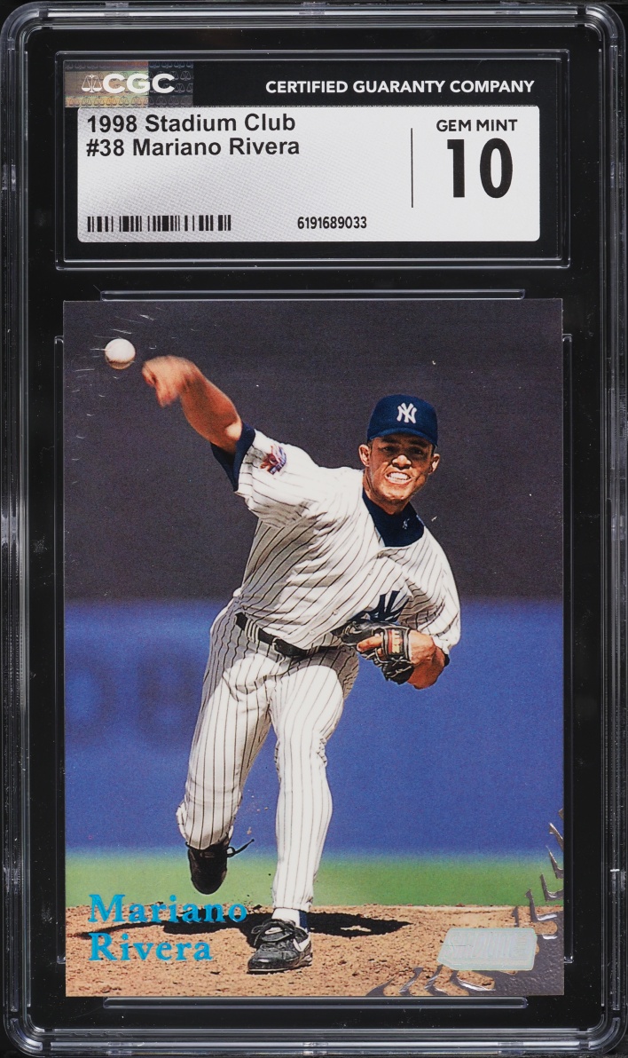 1998 Stadium Club Mariano Rivera #38 CGC 10 GEM MINT