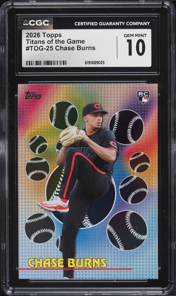 2026 Topps Titans Of The Game Chase Burns ROOKIE #TOG-25 CGC 10 GEM MINT