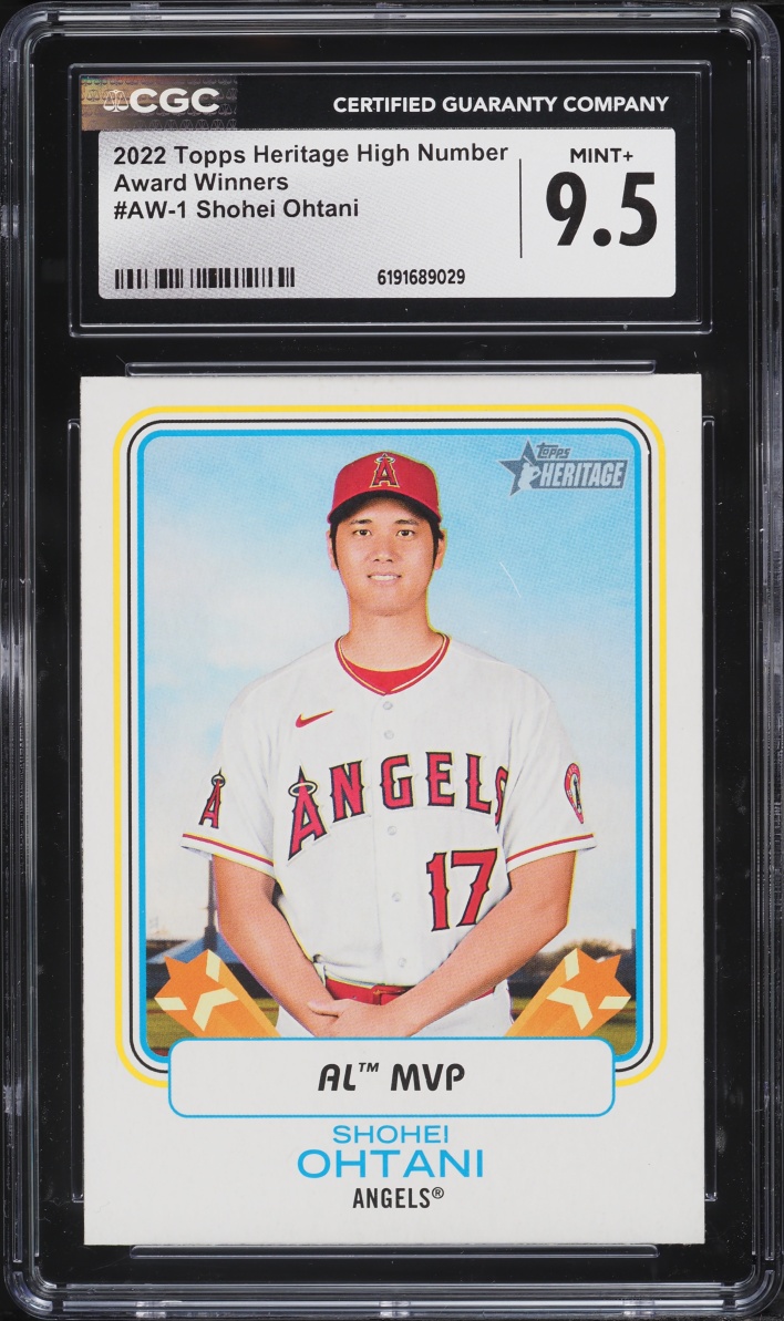 2022 Topps Heritage High Number Award Winners Shohei Ohtani #AW-1 CGC 9.5 MINT+