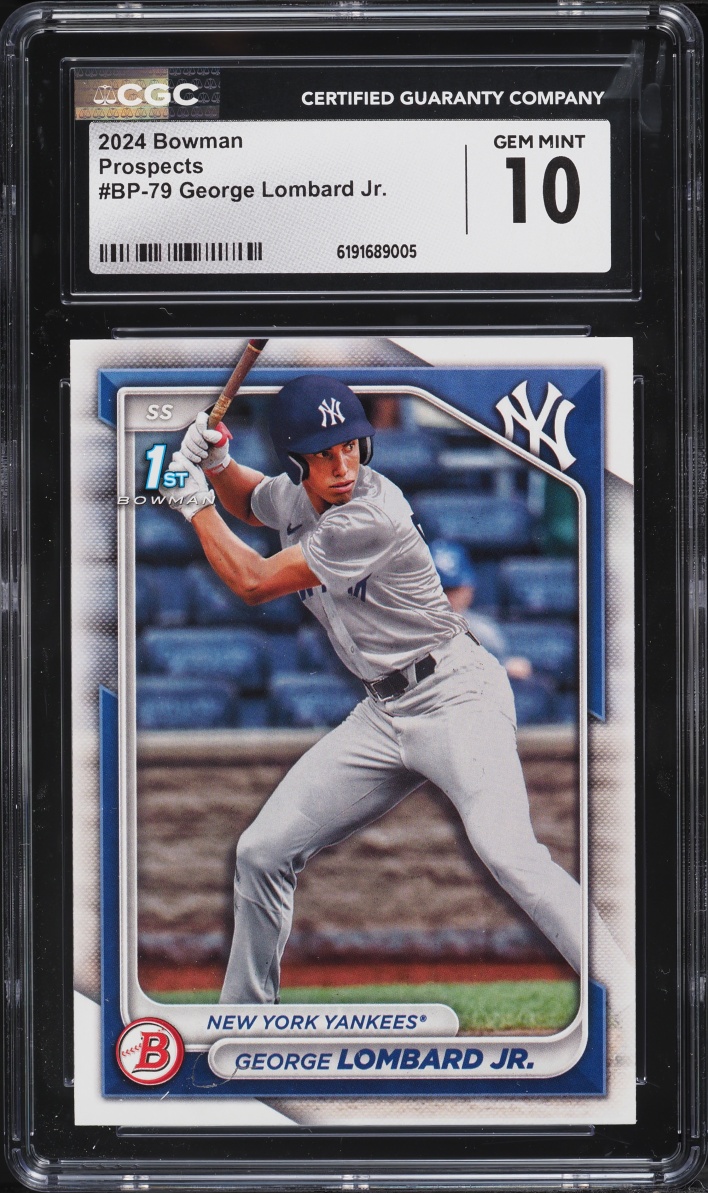 2024 Bowman George Lombard Jr. PROSPECT #BP-79 CGC 10 GEM MINT