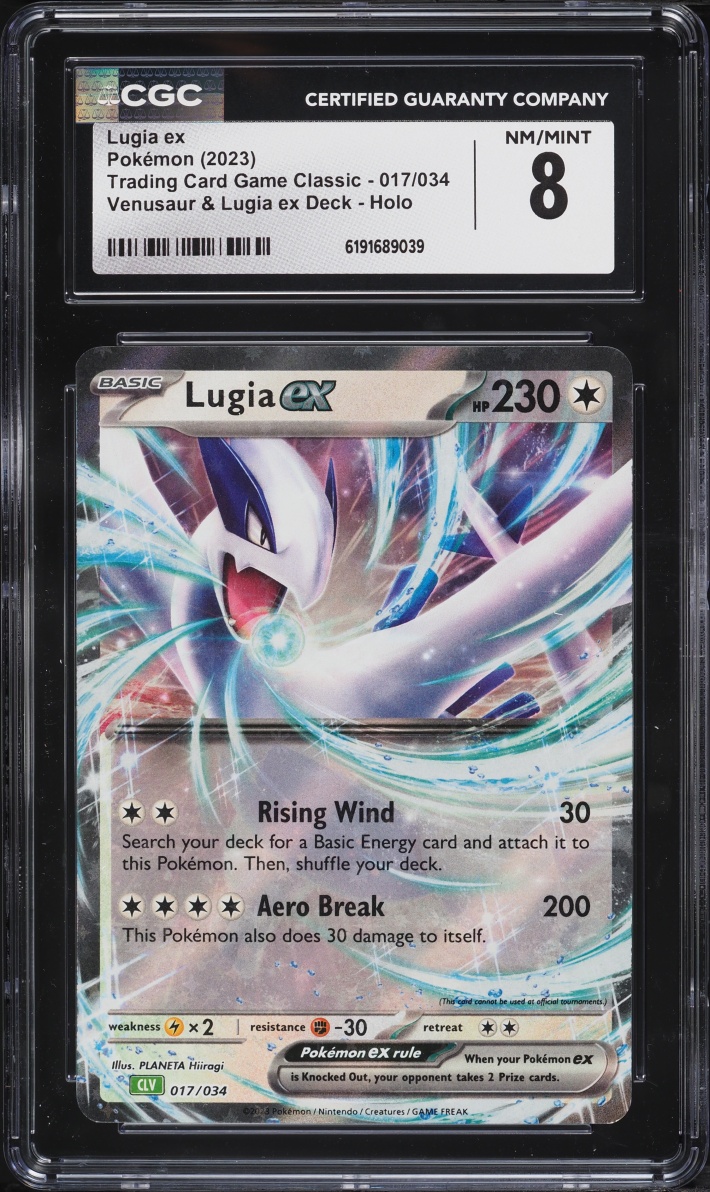 2023 Pokemon TCG Classic Collection Holo Lugia Ex #17 CGC 8 NM-MT