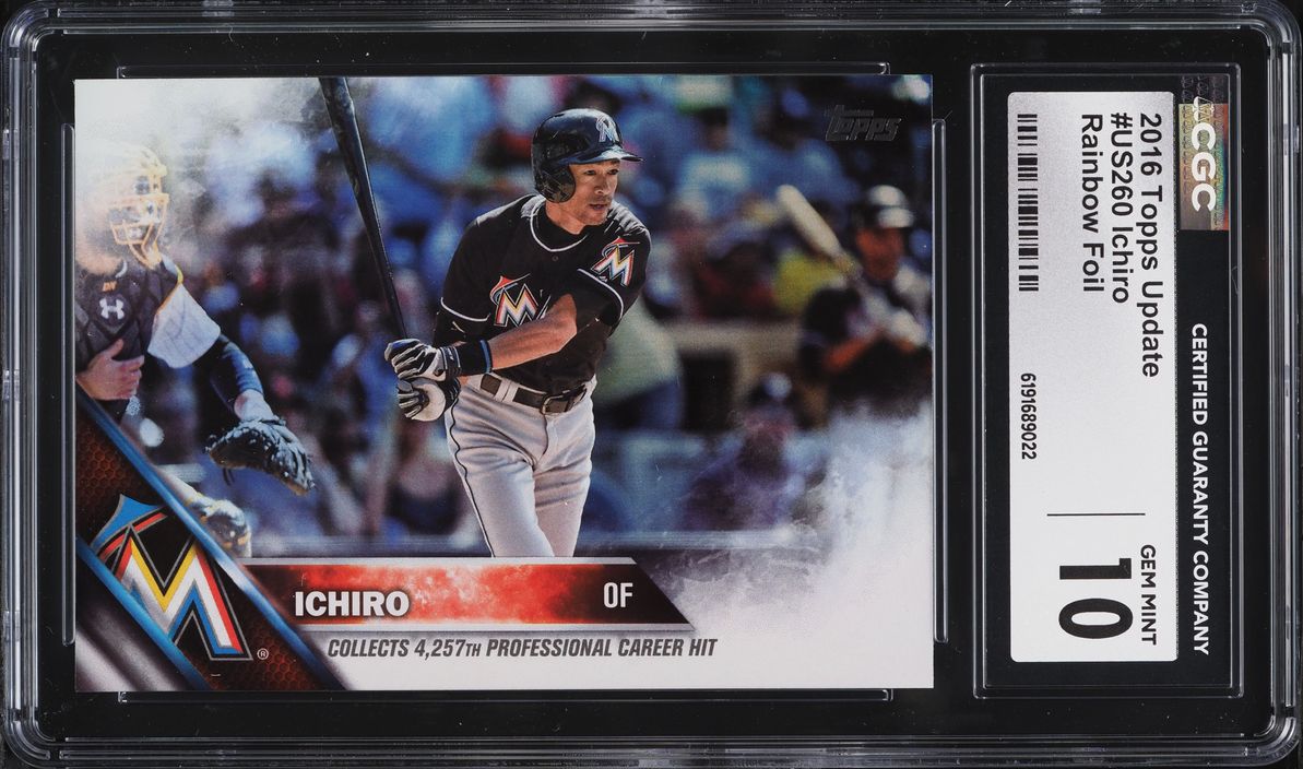 2016 Topps Update Rainbow Foil Ichiro #US260 CGC 10 GEM MINT