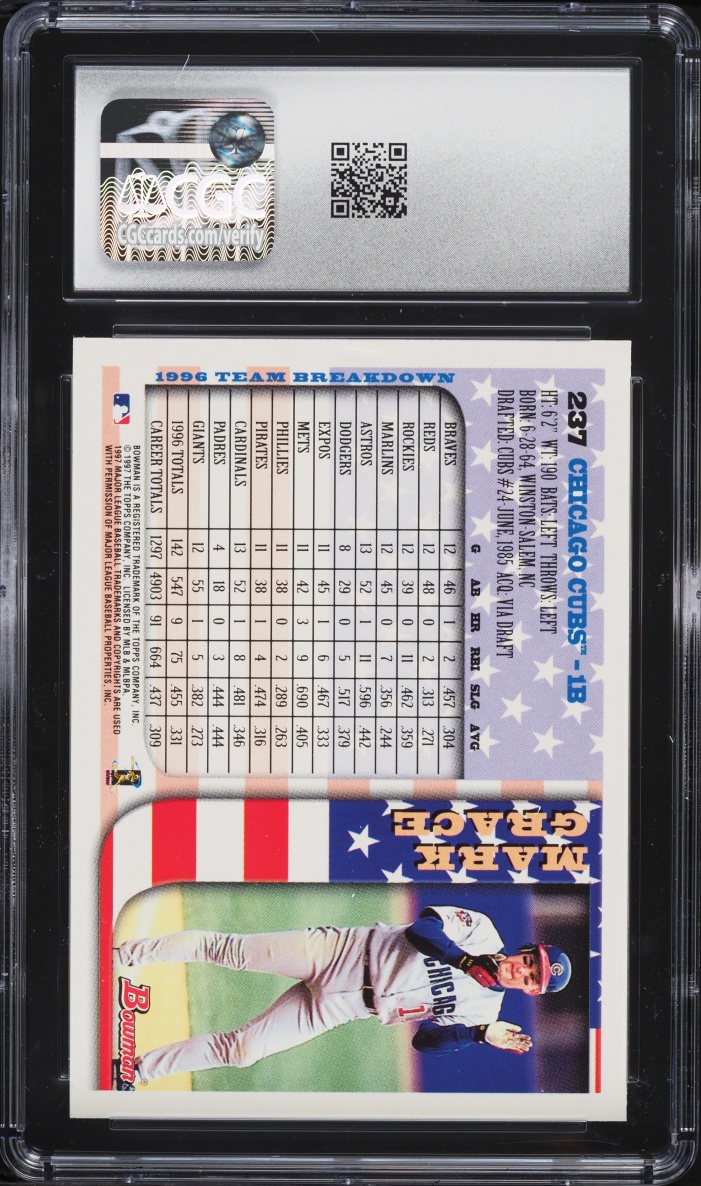 1997 Bowman International Mark Grace #237 CGC 9.5 MINT+