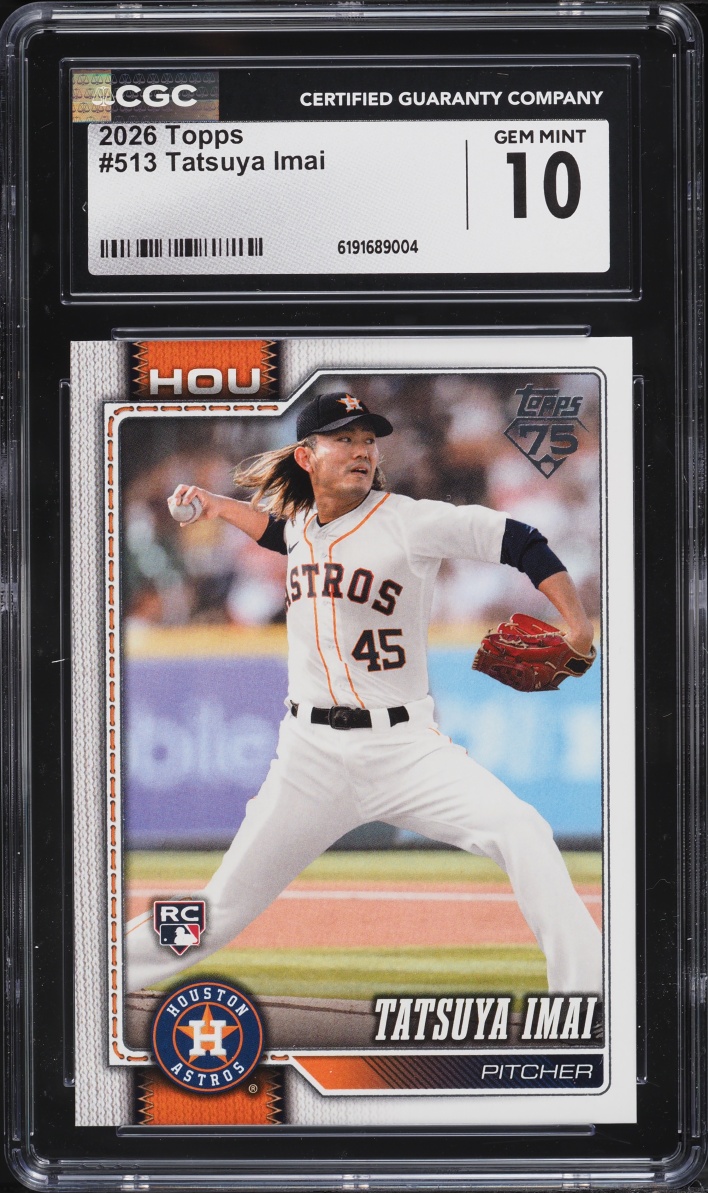 2026 Topps Tatsuya Imai ROOKIE #513 CGC 10 GEM MINT