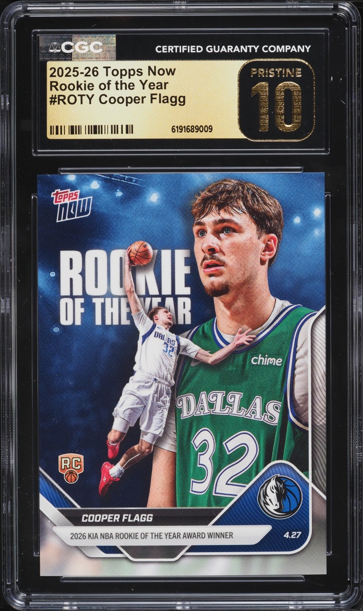 2025 Topps Now ROY Cooper Flagg ROOKIE #ROTY CGC 10 PRISTINE