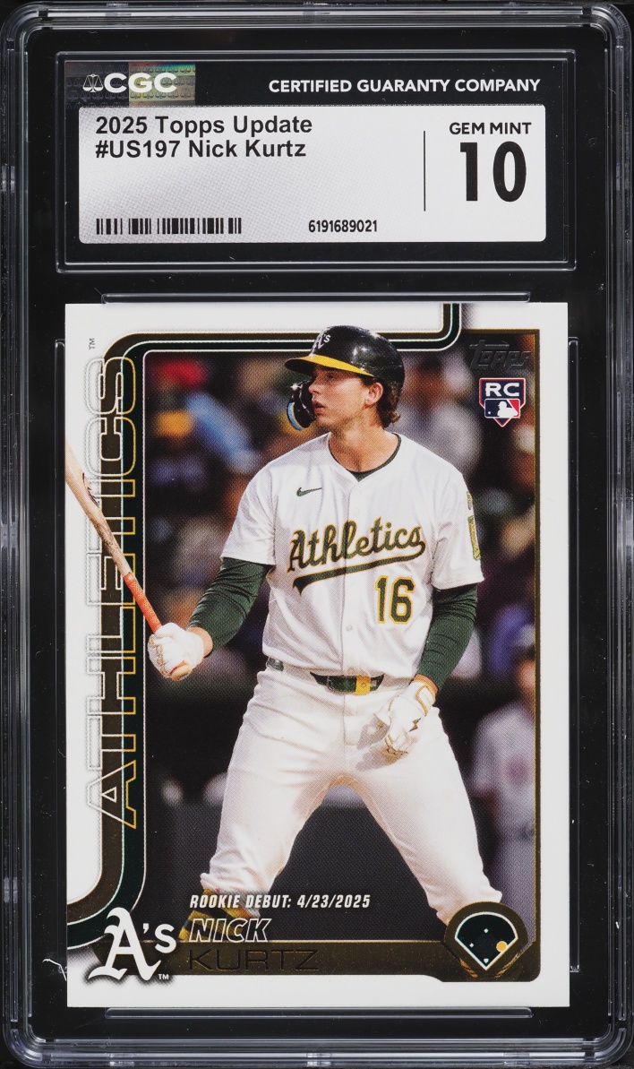 2025 Topps Update Nick Kurtz ROOKIE #US197 CGC 10 GEM MINT
