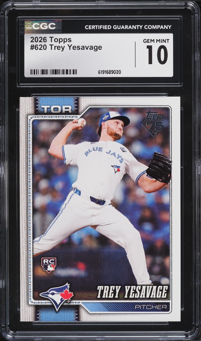 2026 Topps Trey Yesavage ROOKIE #620 CGC 10 GEM MINT