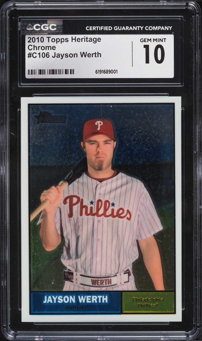 2010 Topps Heritage Chrome Jayson Werth /1961 #C106 CGC 10 GEM MINT