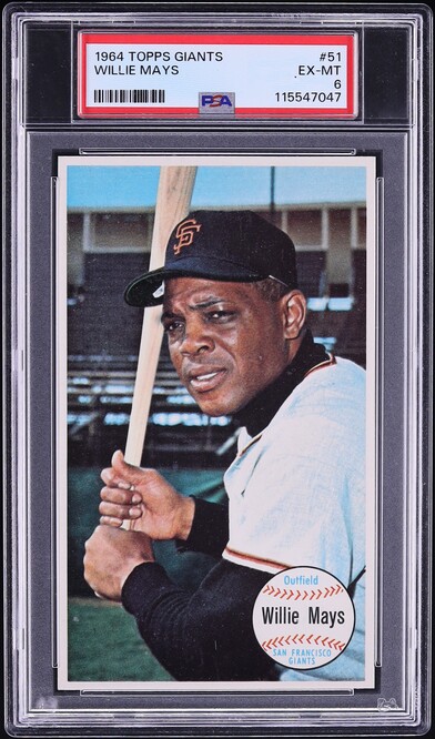 1964 Topps Giants Willie Mays #51 PSA 6 EXMT