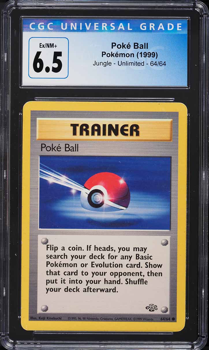 1999 Pokemon Jungle Poke Ball #64 CGC 6.5 EXMT+
