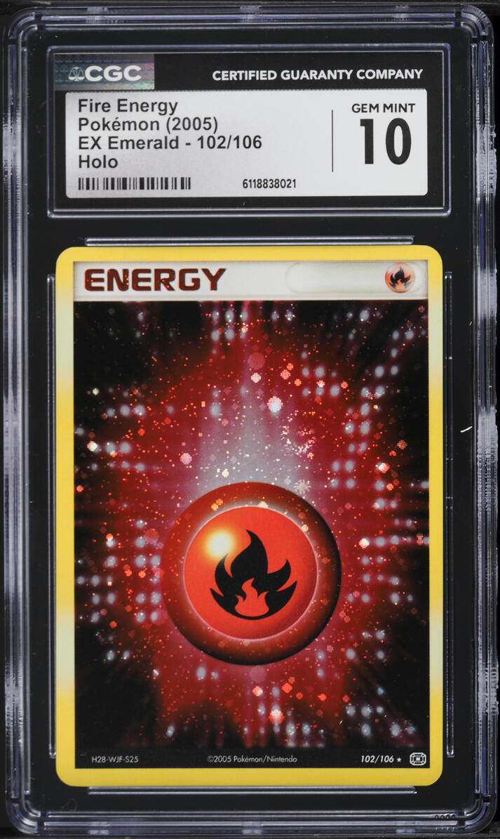 2005 Pokemon EX Emerald Holo Fire Energy #102 CGC 10 GEM MINT