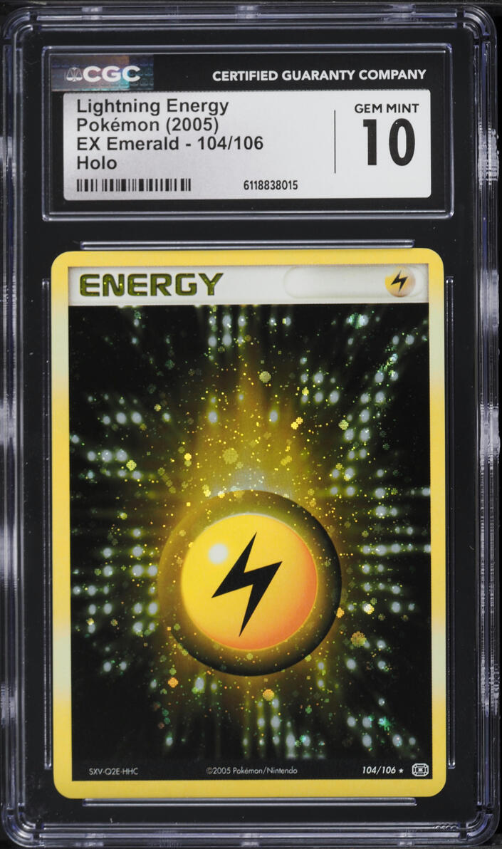 2005 Pokemon EX Emerald Holo Lightning Energy #104 CGC 10 GEM MINT