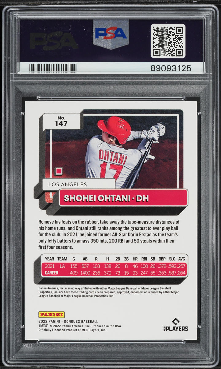 2022 Donruss Shohei Ohtani #147 PSA 9 MINT