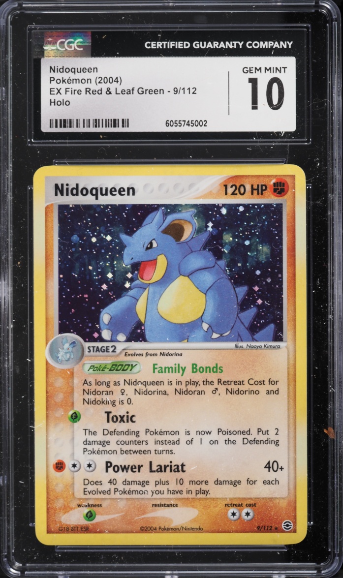 2004 Pokemon Ex Fire Red & Leaf Green Holo Nidoqueen #9 CGC 10 GEM MINT