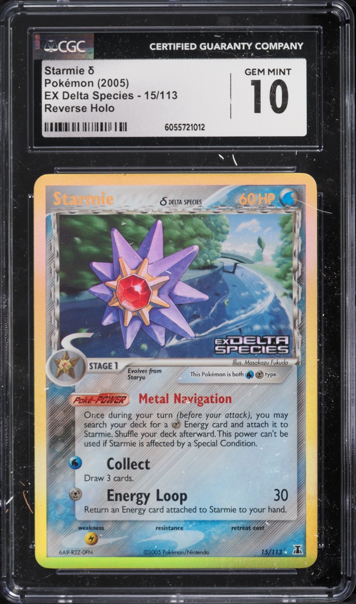 2005 Pokemon Ex Delta Species Reverse Holo Starmie #15 CGC 10 GEM MINT