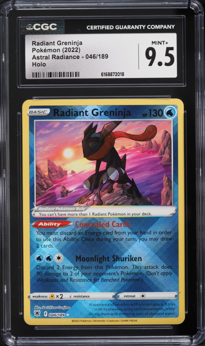 2022 Pokemon Sword & Shield Astral Radiance Holo Radiant Greninja #46 CGC 9.5 MINT+