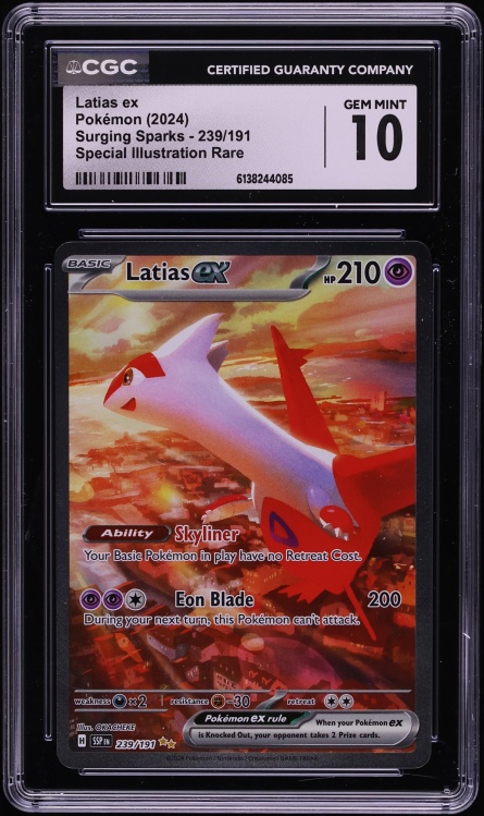 2024 Pokemon Scarlet & Violet Surging Sparks SIR Latias ex #239 CGC 10 GEM MINT