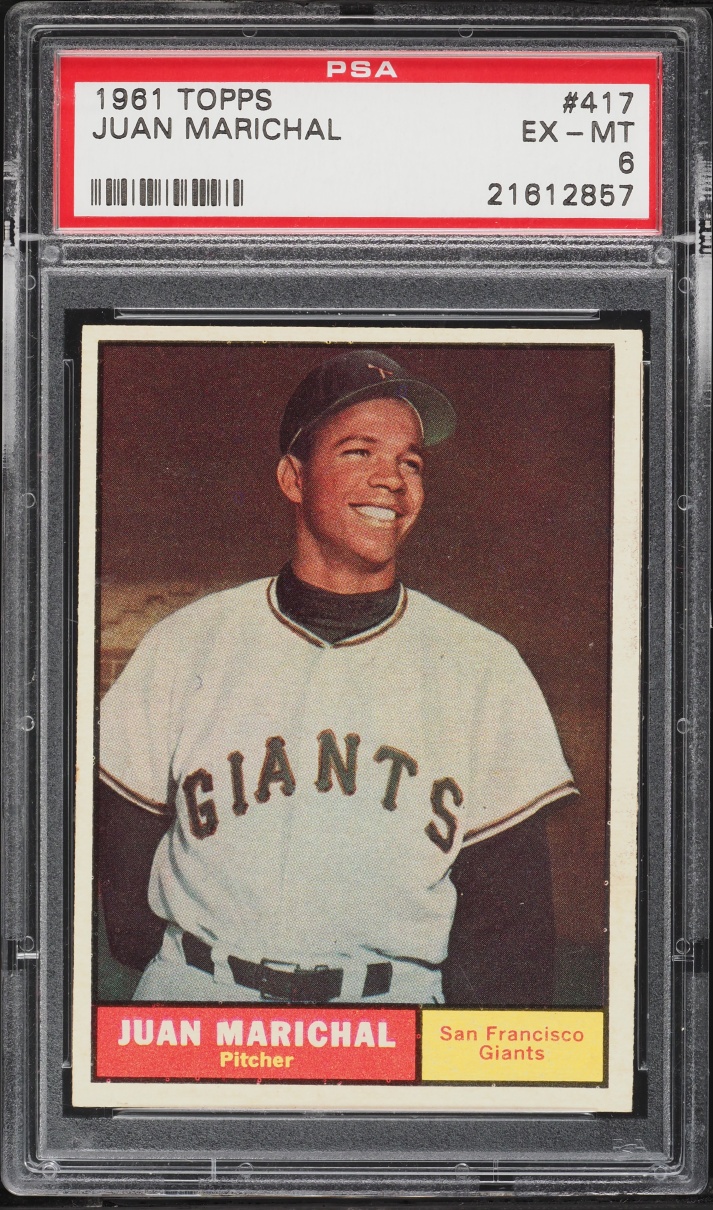 1961 Topps Juan Marichal ROOKIE #417 PSA 6 EXMT